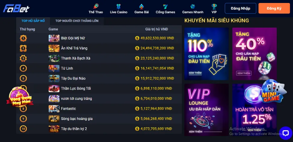 Thưởng Nạp Lại Hàng Ngày Casino 898bet code